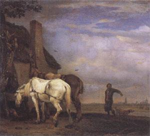 POTTER, Paulus Two Drafthorses in Front of a Cottage (mk05)